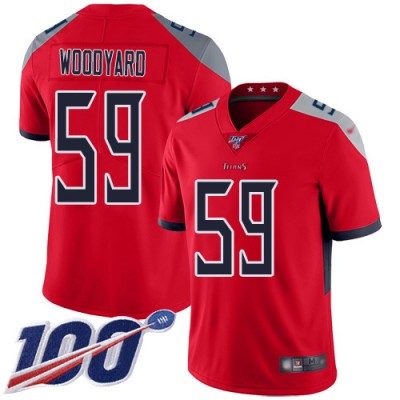 Nike Tennessee Titans #59 Wesley Woodyard Red Men's Stitched NFL Limited Inverted Legend 100th Season Jersey Men's